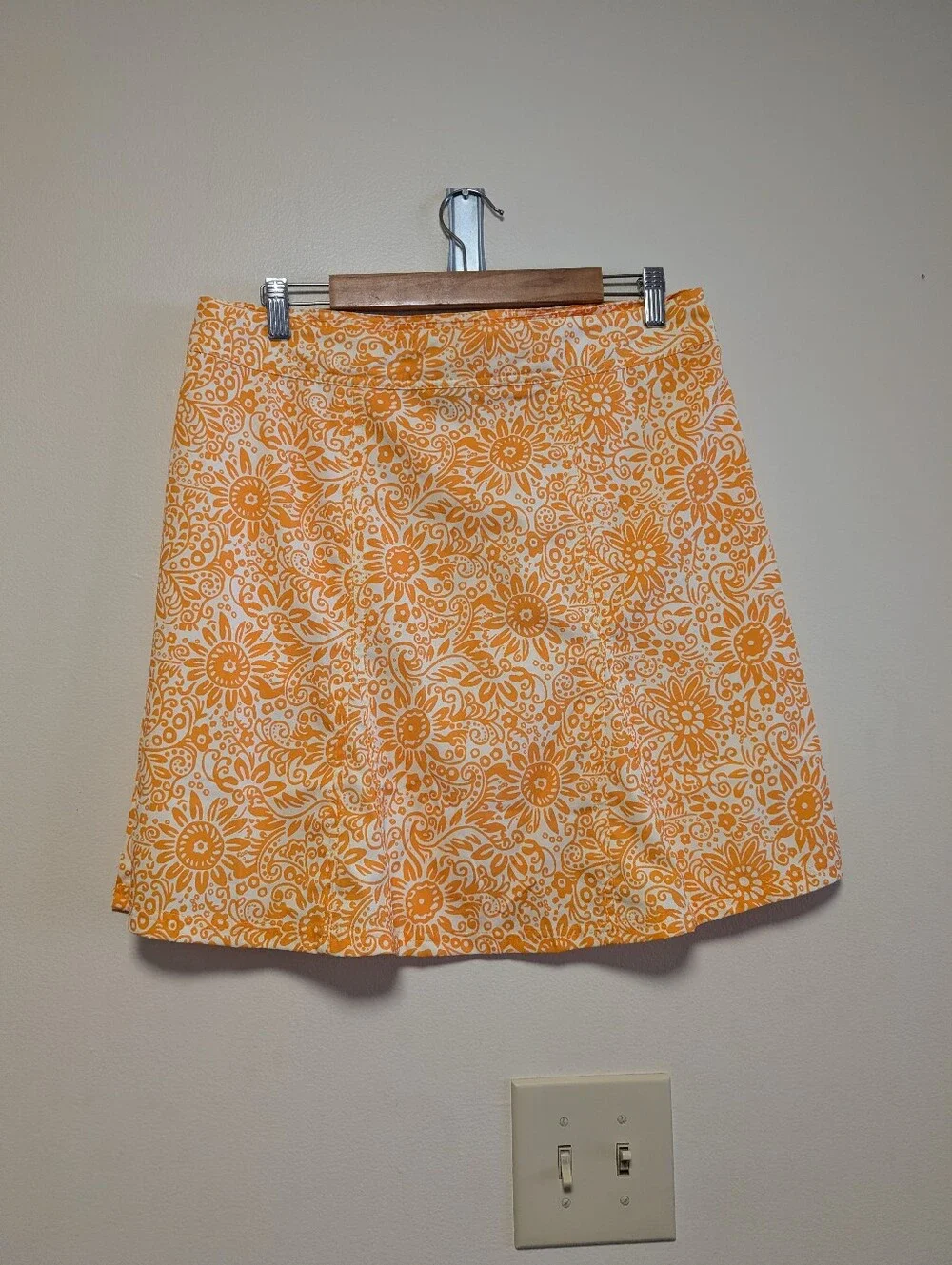 RipSkirt Marigold Yellow & White Floral Wrap Skirt XL